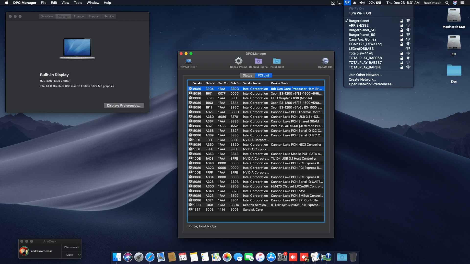 Lenovo Legion Y740 15IRHG [CoffeeLake   Intel UHD 630 + I2C]   OpenCore 2